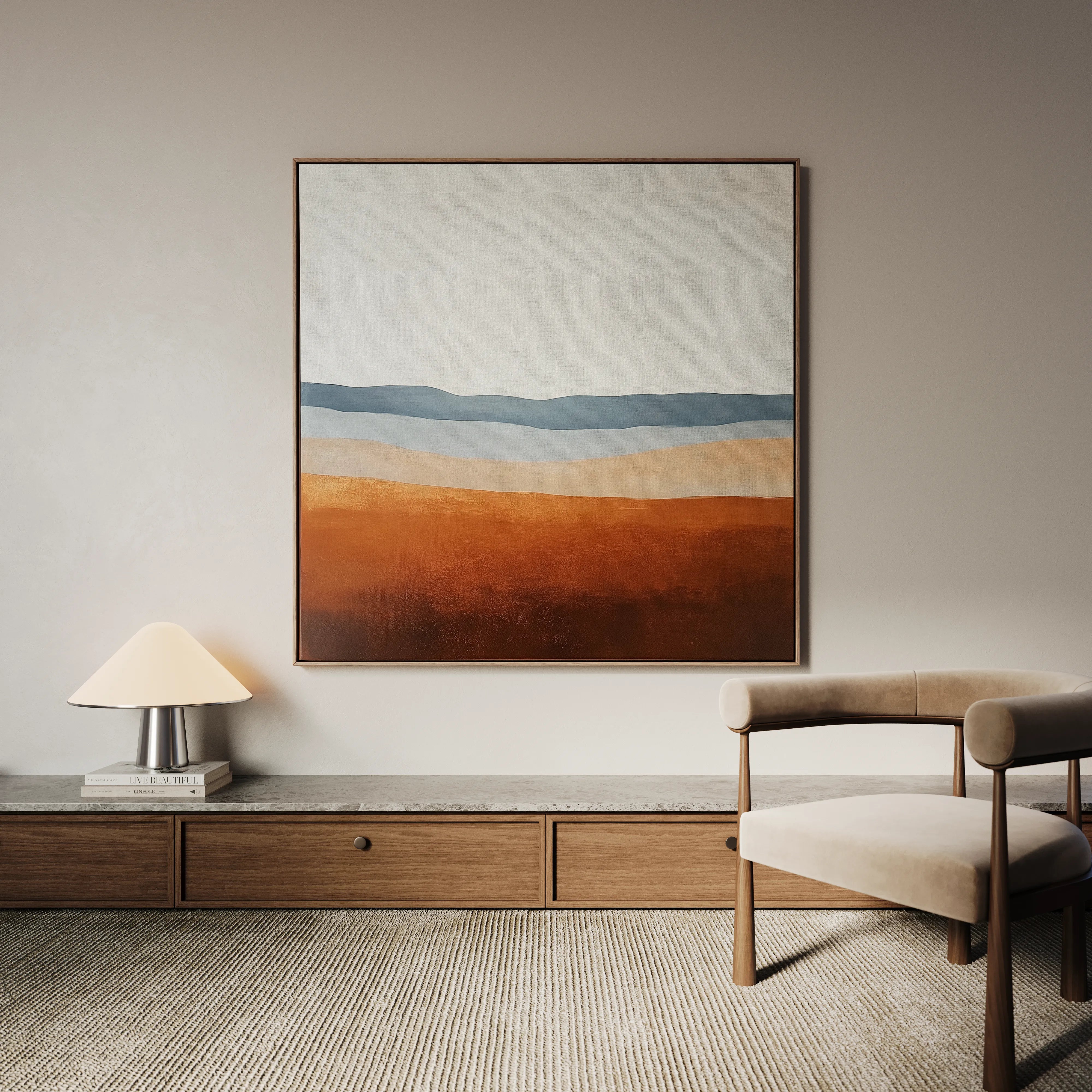 Abstract 718 Canvas Art 60 x 60 cm / Black