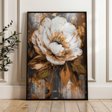Floral 718 Canvas Art 60 x 40 cm / Black