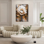 Floral 718 Canvas Art 60 x 40 cm / Black