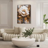 Floral 718 Canvas Art 60 x 40 cm / Black