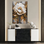 Floral 718 Canvas Art 60 x 40 cm / Black