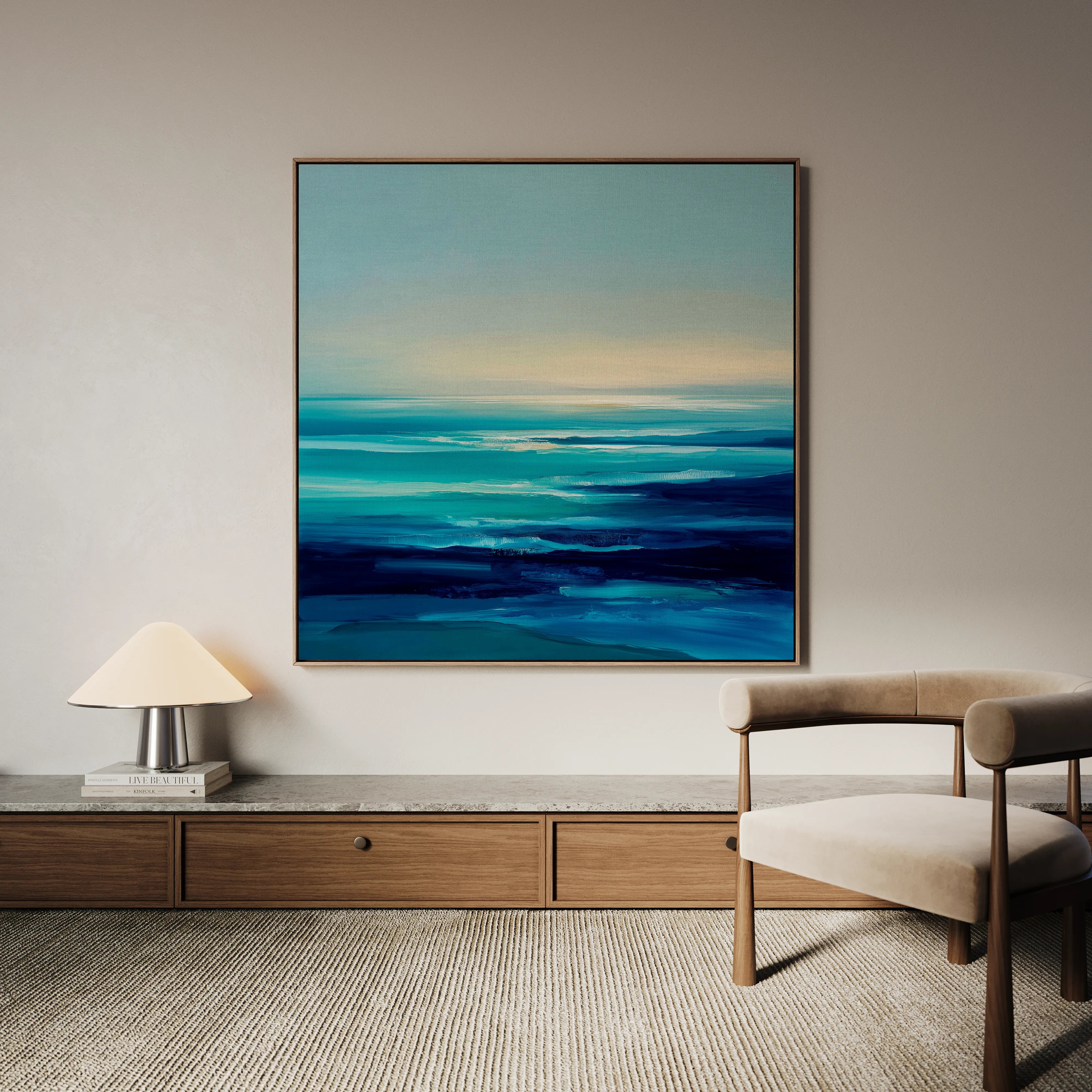 Abstract 721 Canvas Art 60 x 60 cm / Black