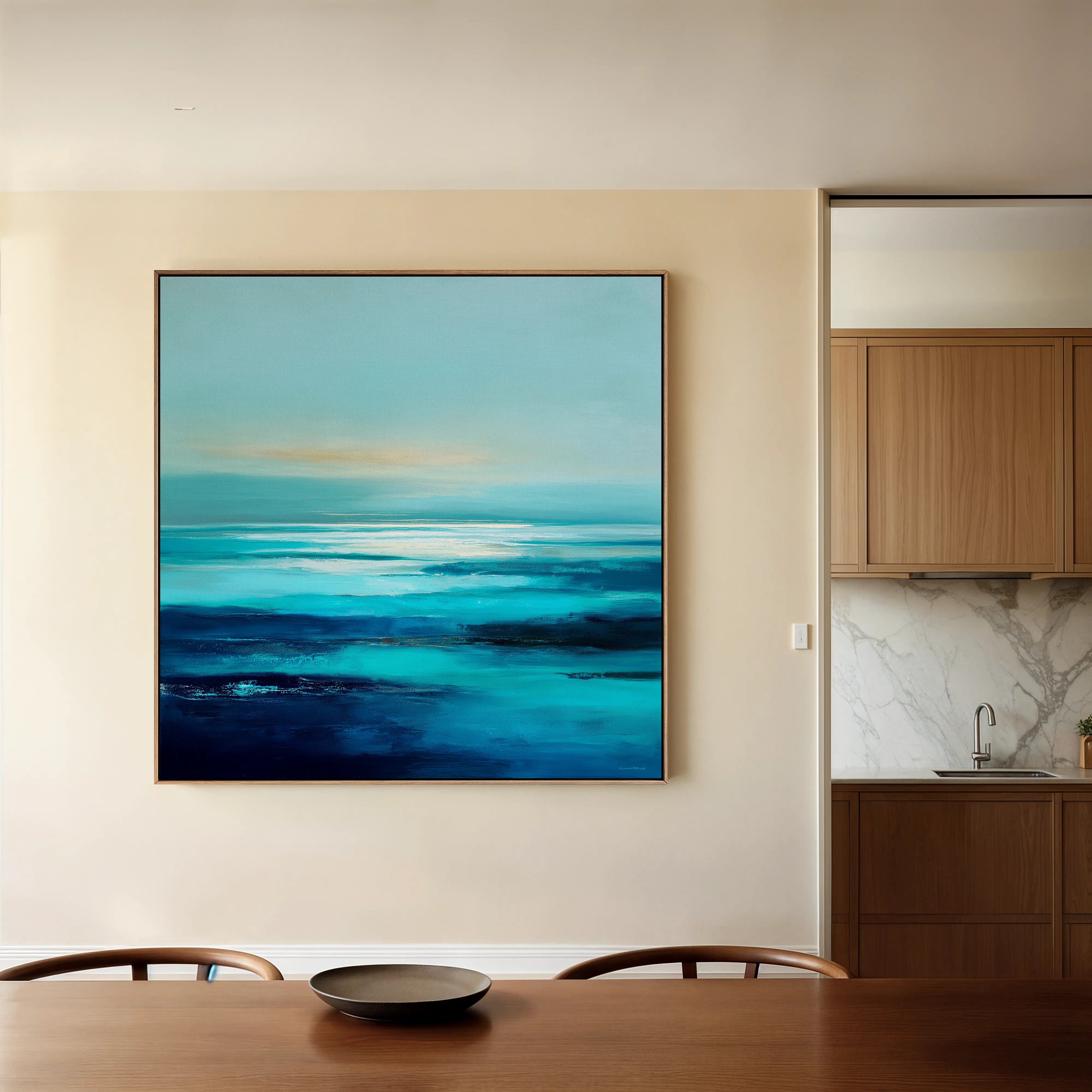 Abstract 722 Canvas Art 60 x 60 cm / Black