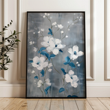 Floral 722 Canvas Art 60 x 40 cm / Black