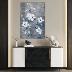 Floral 722 Canvas Art 60 x 40 cm / Black