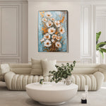 Floral 723 Canvas Art 60 x 40 cm / Black