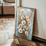 Floral 723 Canvas Art 60 x 40 cm / Black