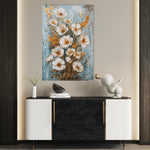 Floral 723 Canvas Art 60 x 40 cm / Black