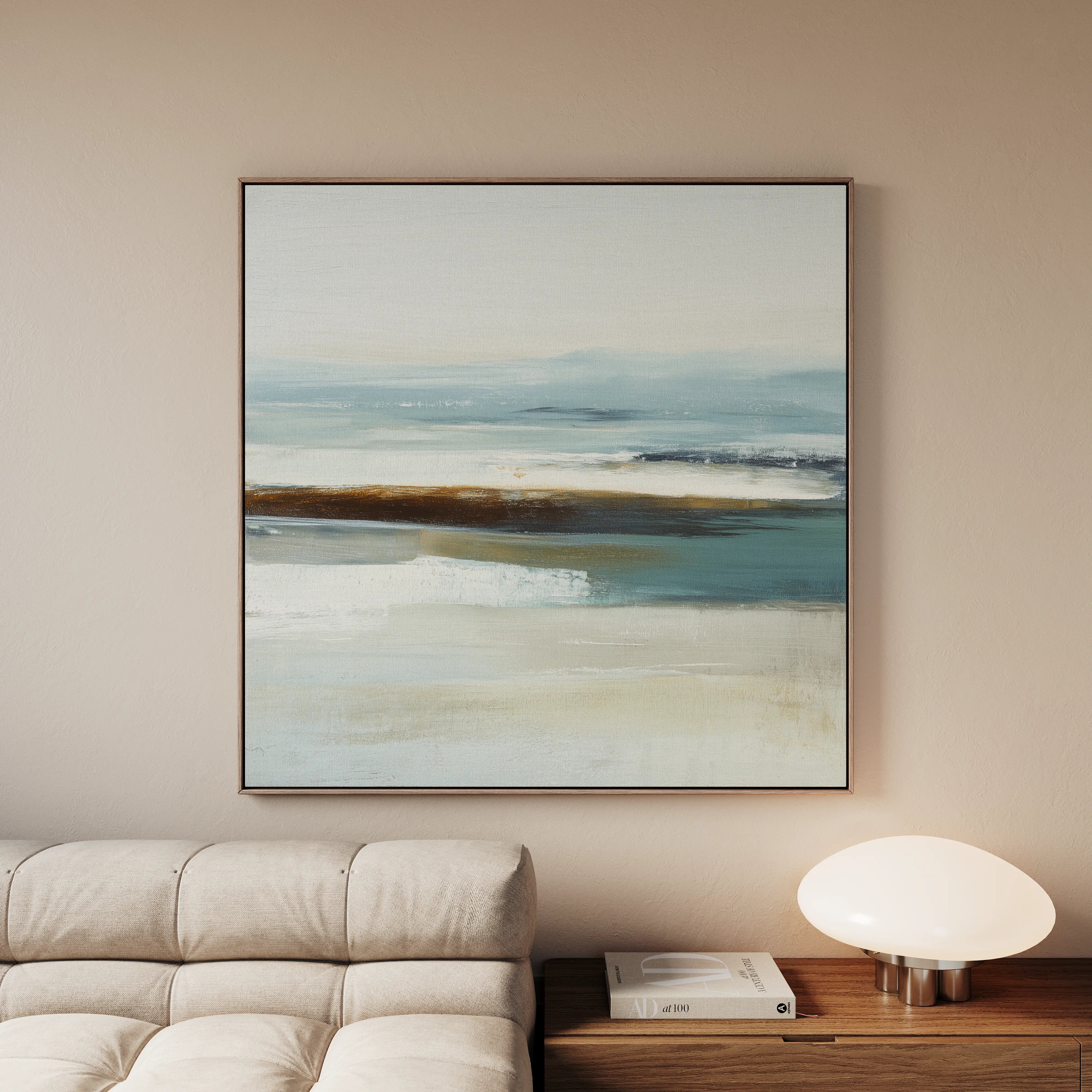 Abstract 724 Canvas Art 60 x 60 cm / Black