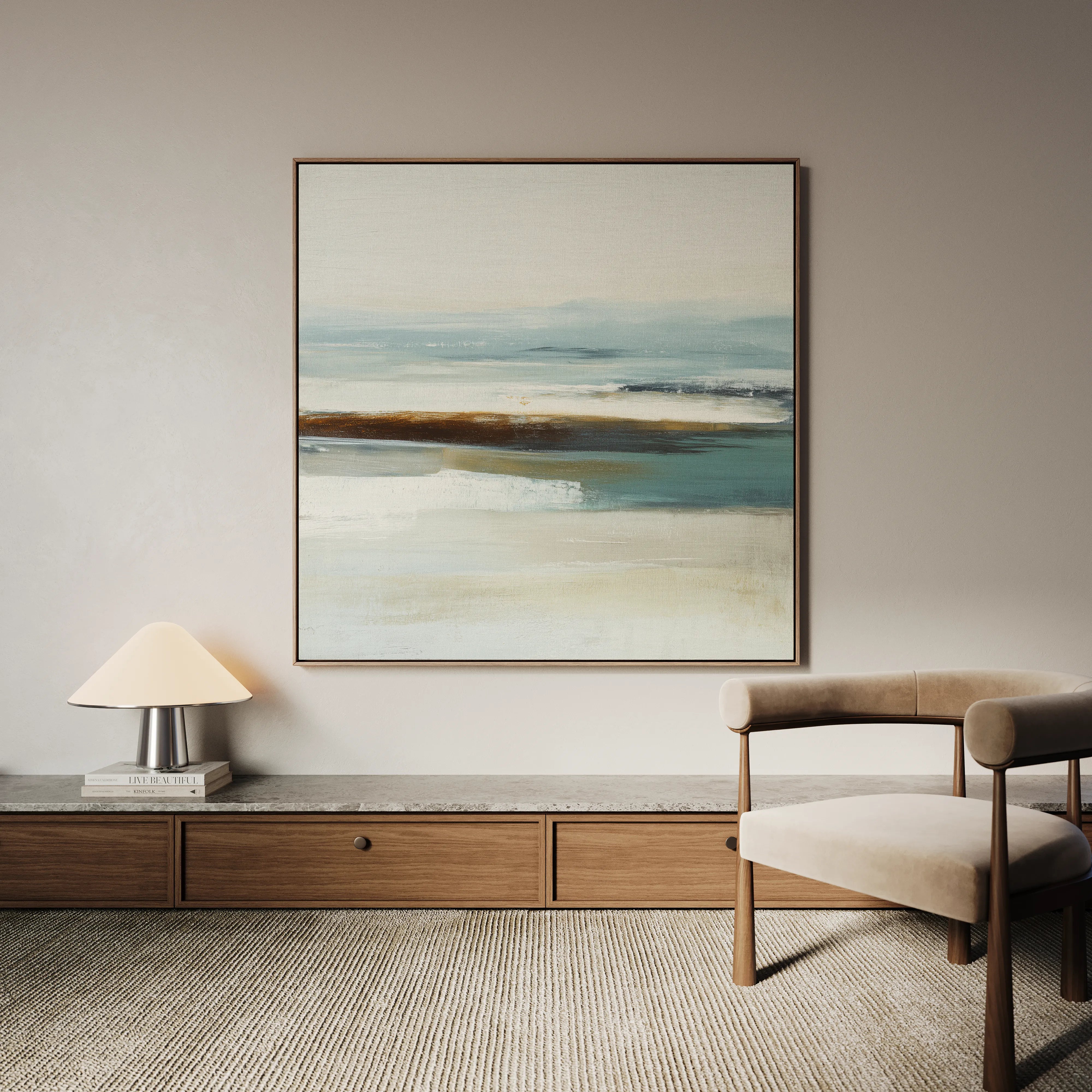 Abstract 724 Canvas Art 60 x 60 cm / Black