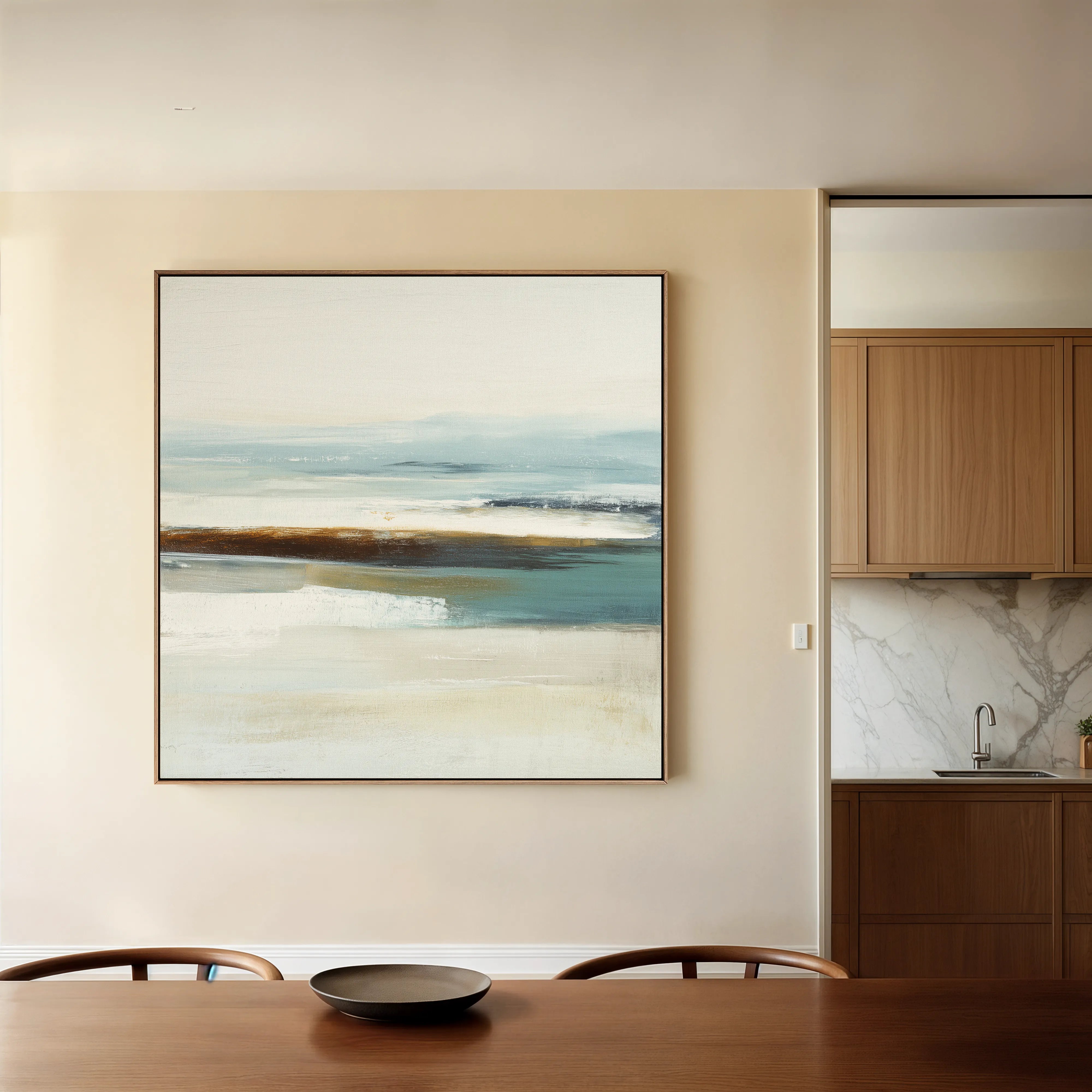 Abstract 724 Canvas Art 60 x 60 cm / Black