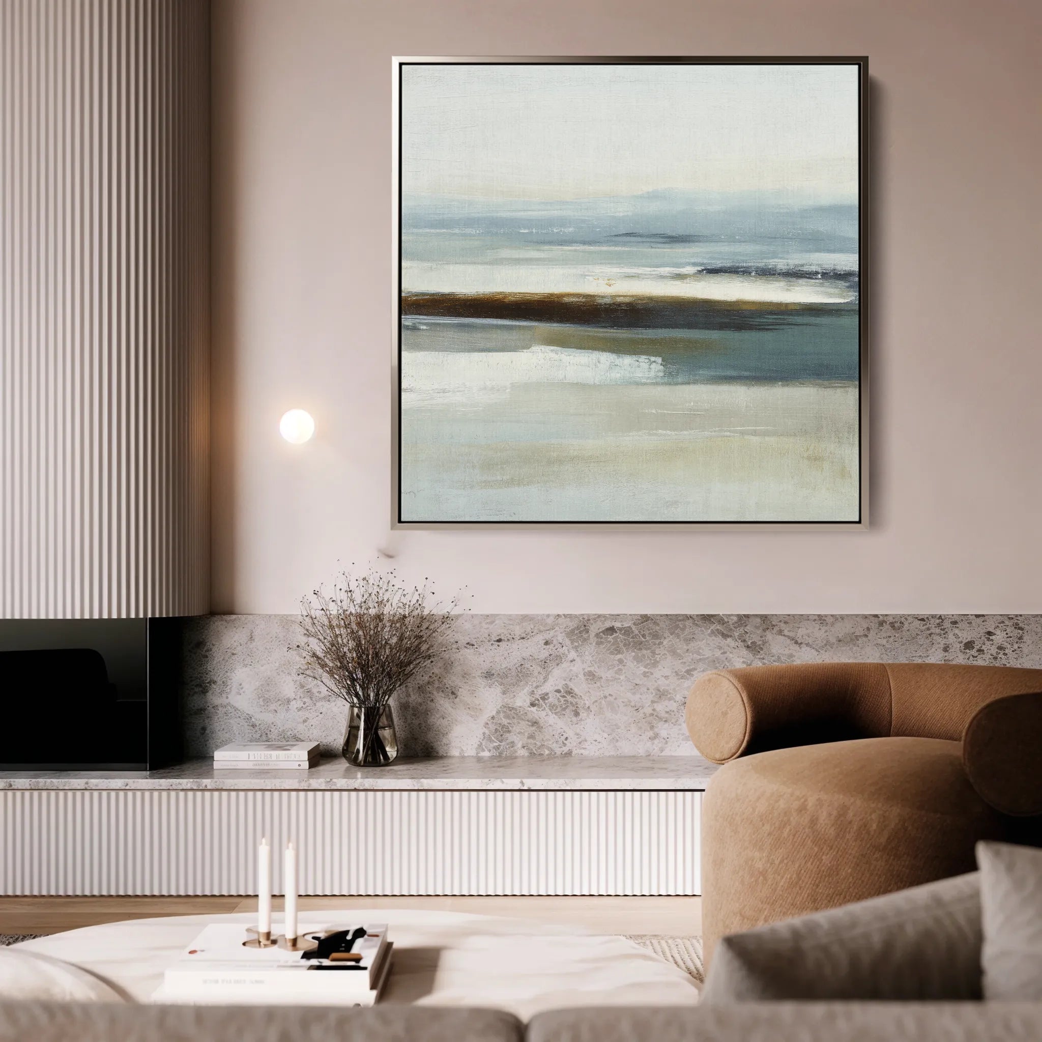 Abstract 724 Canvas Art 60 x 60 cm / Black