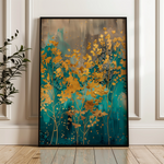 Floral 724 Canvas Art 60 x 40 cm / Black
