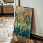 Floral 724 Canvas Art 60 x 40 cm / Black