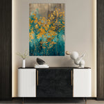 Floral 724 Canvas Art 60 x 40 cm / Black