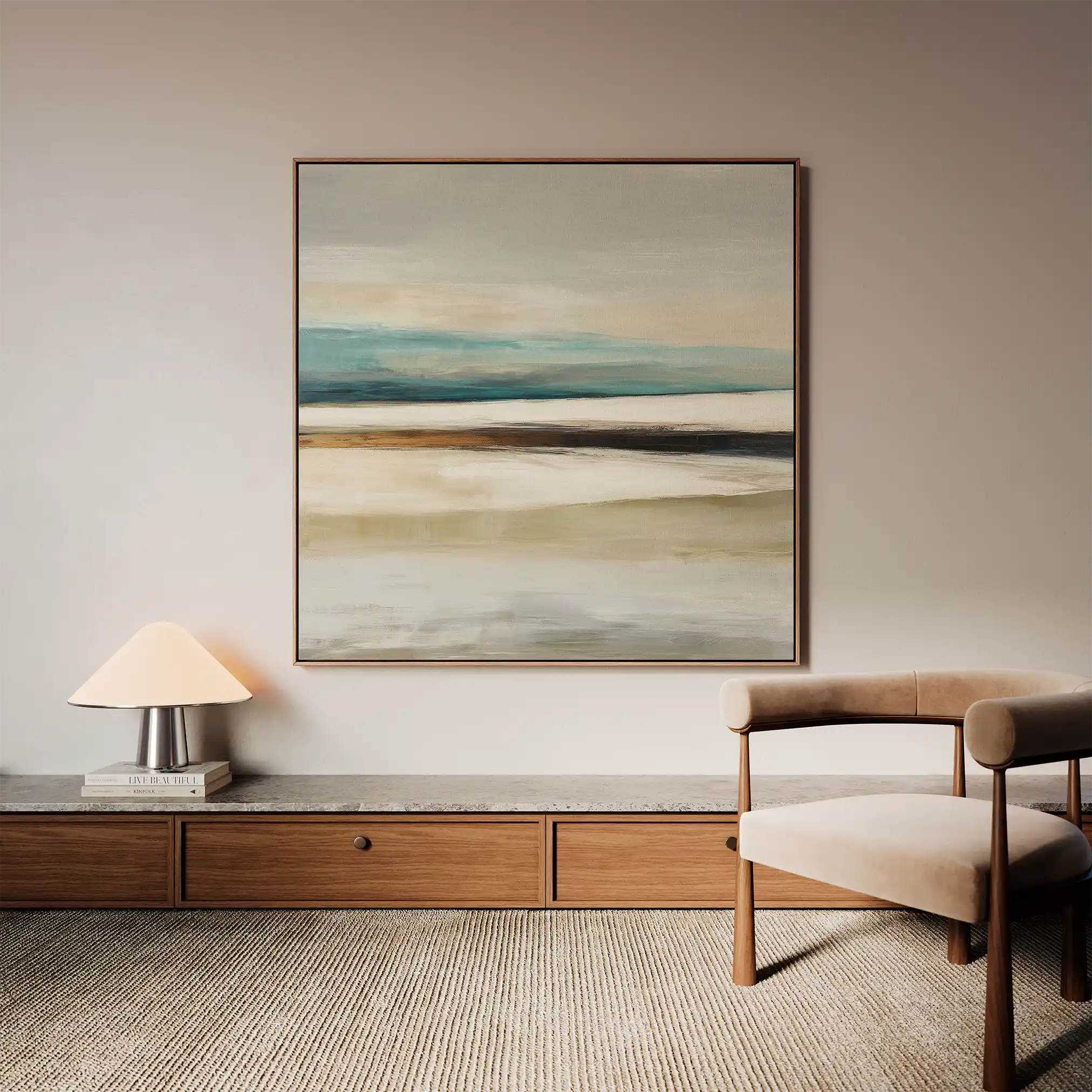 Abstract 725 Canvas Art 60 x 60 cm / Black