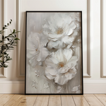 Floral 725 Canvas Art 60 x 40 cm / Black