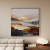 Abstract 726 Canvas Art 60 x 60 cm / Black