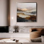 Abstract 726 Canvas Art 60 x 60 cm / Black