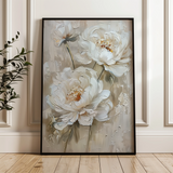 Floral 726 Canvas Art 60 x 40 cm / Black