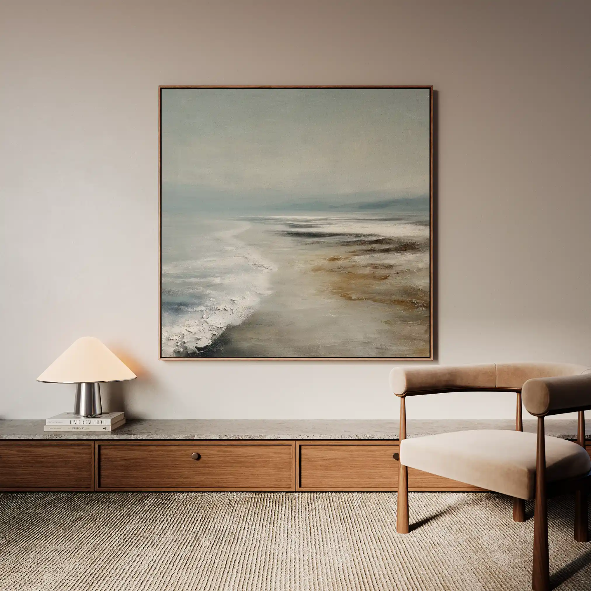 Abstract 727 Canvas Art 60 x 60 cm / Black