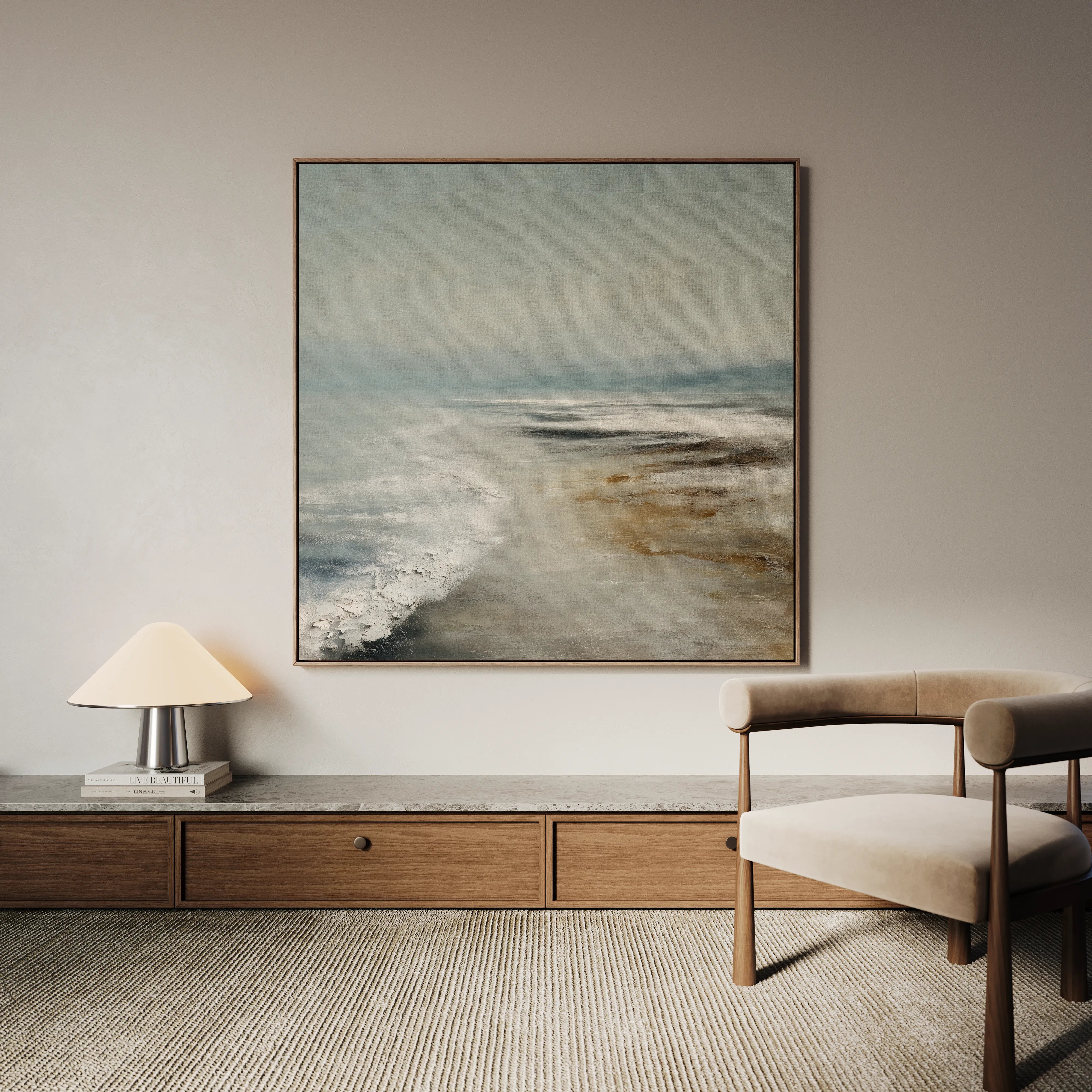 Abstract 727 Canvas Art 60 x 60 cm / Black