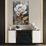 Floral 727 Canvas Art 60 x 40 cm / Black