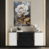 Floral 727 Canvas Art 60 x 40 cm / Black