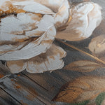 Floral 727 Canvas Art 60 x 40 cm / Black