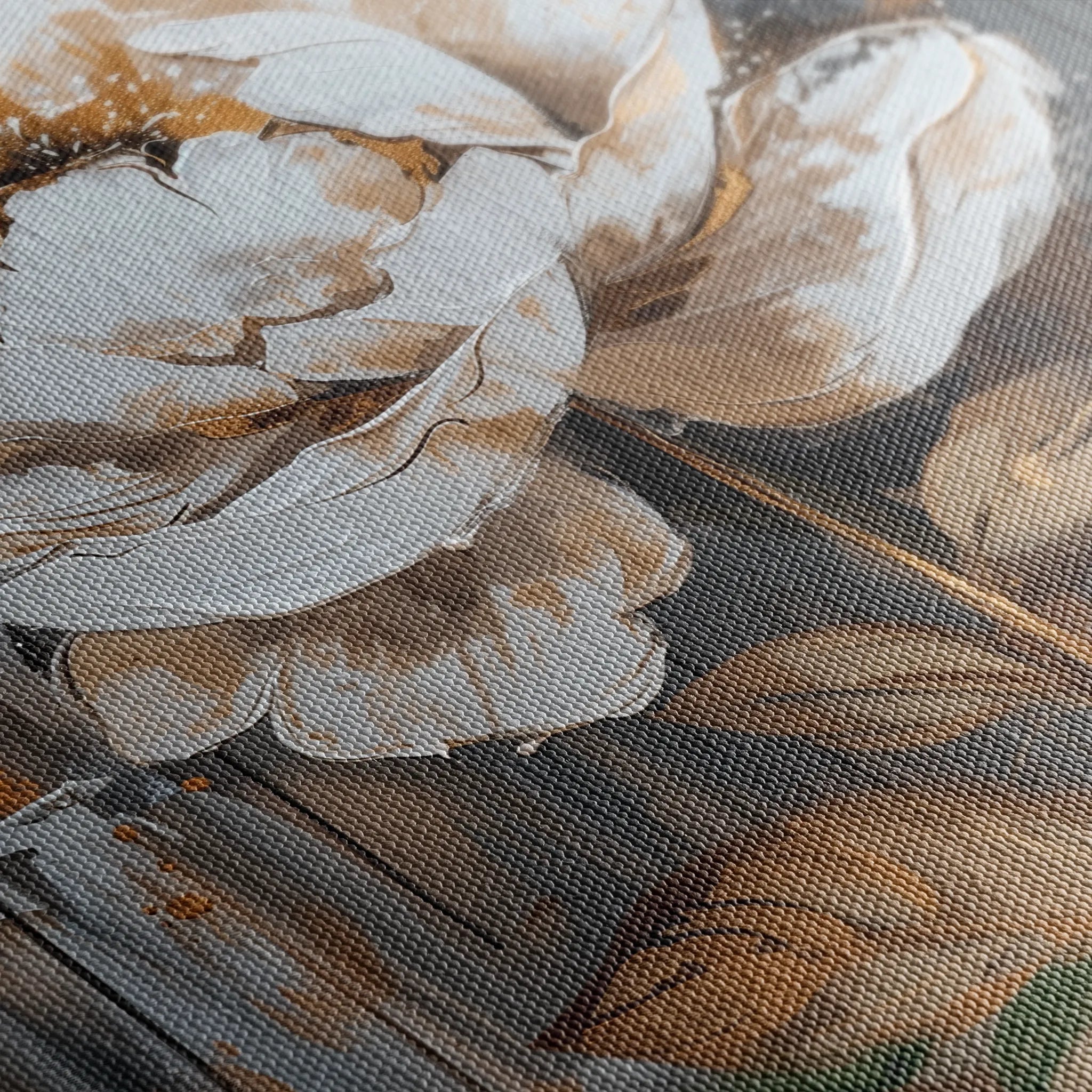 Floral 727 Canvas Art 60 x 40 cm / Black