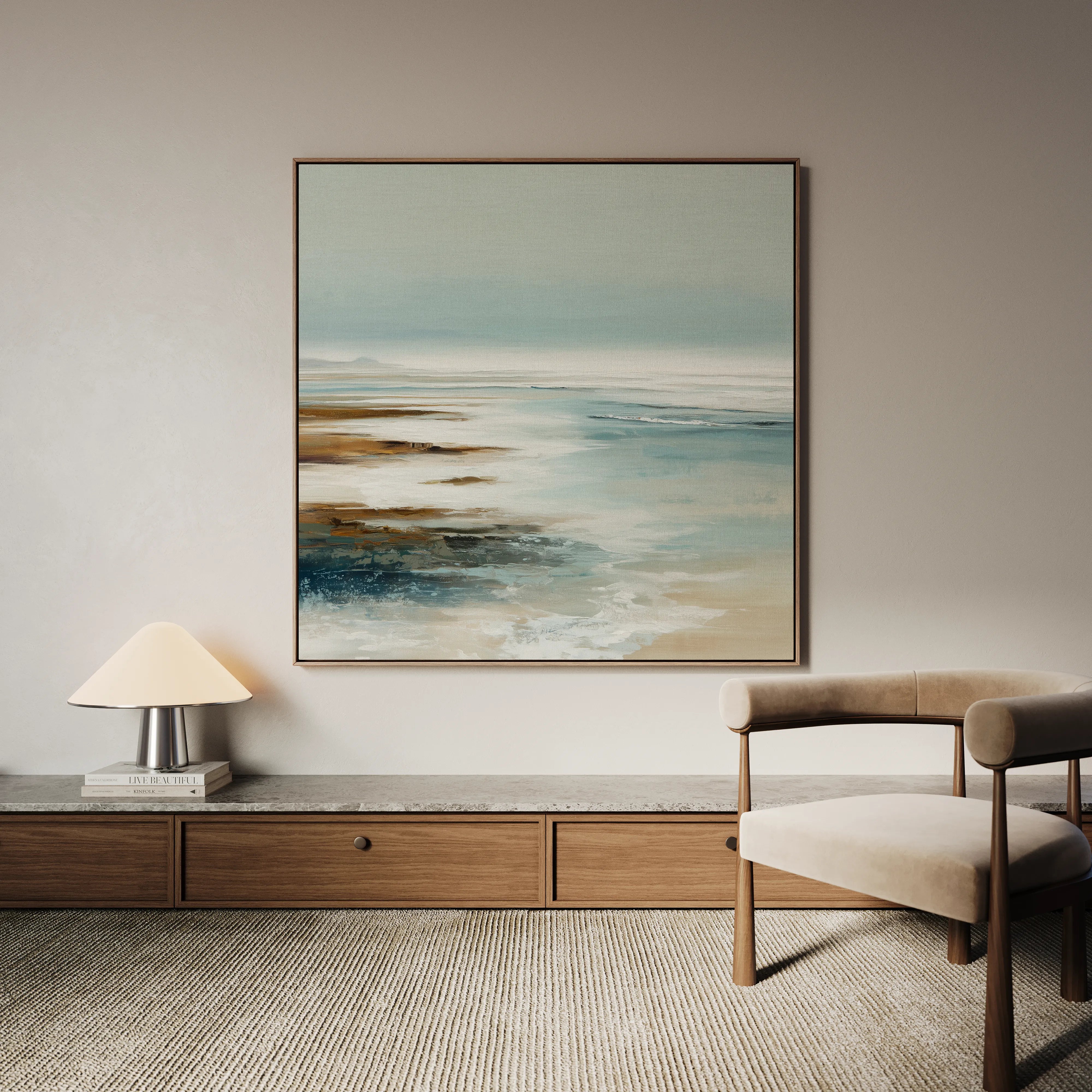 Abstract 728 Canvas Art 60 x 60 cm / Black