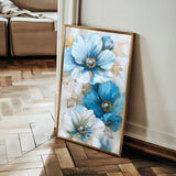Floral 728 Canvas Art 60 x 40 cm / Black