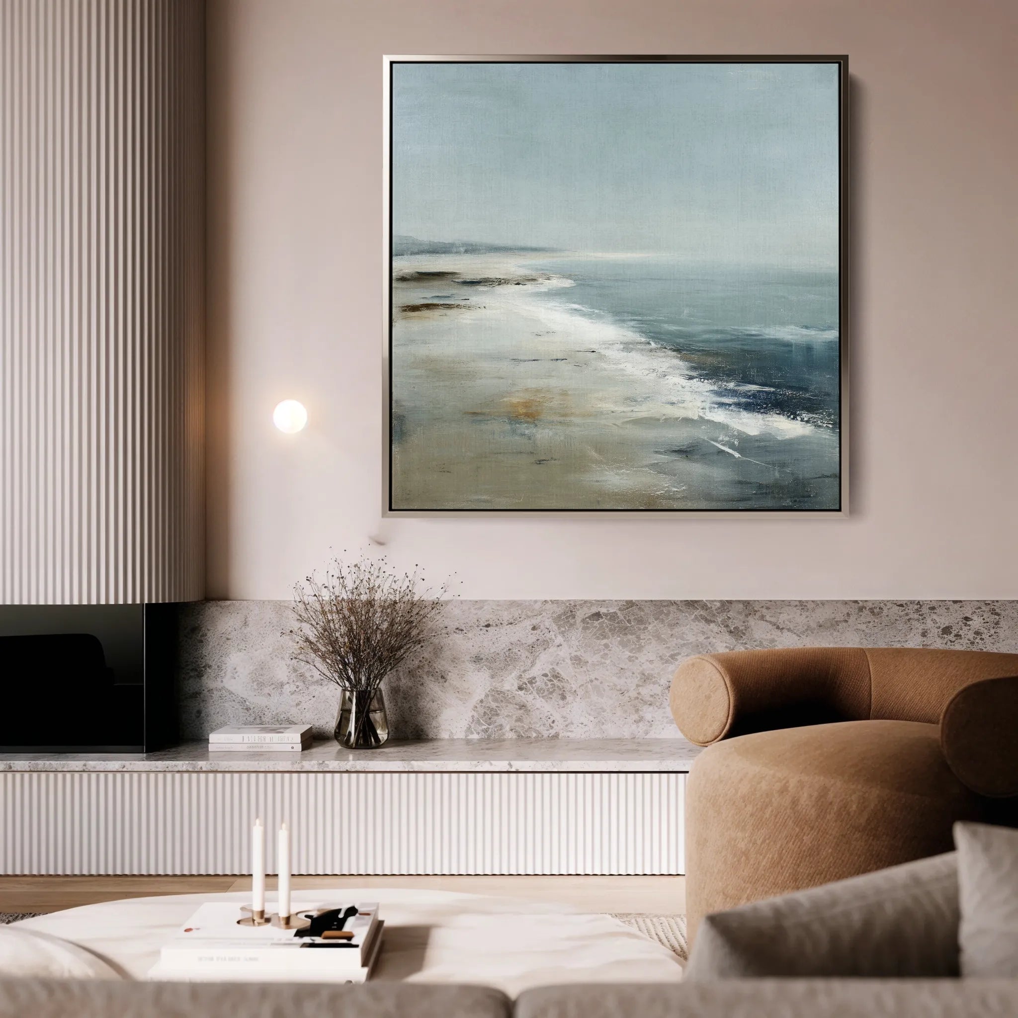Abstract 729 Canvas Art 60 x 60 cm / Black