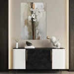 Floral 729 Canvas Art 60 x 40 cm / Black