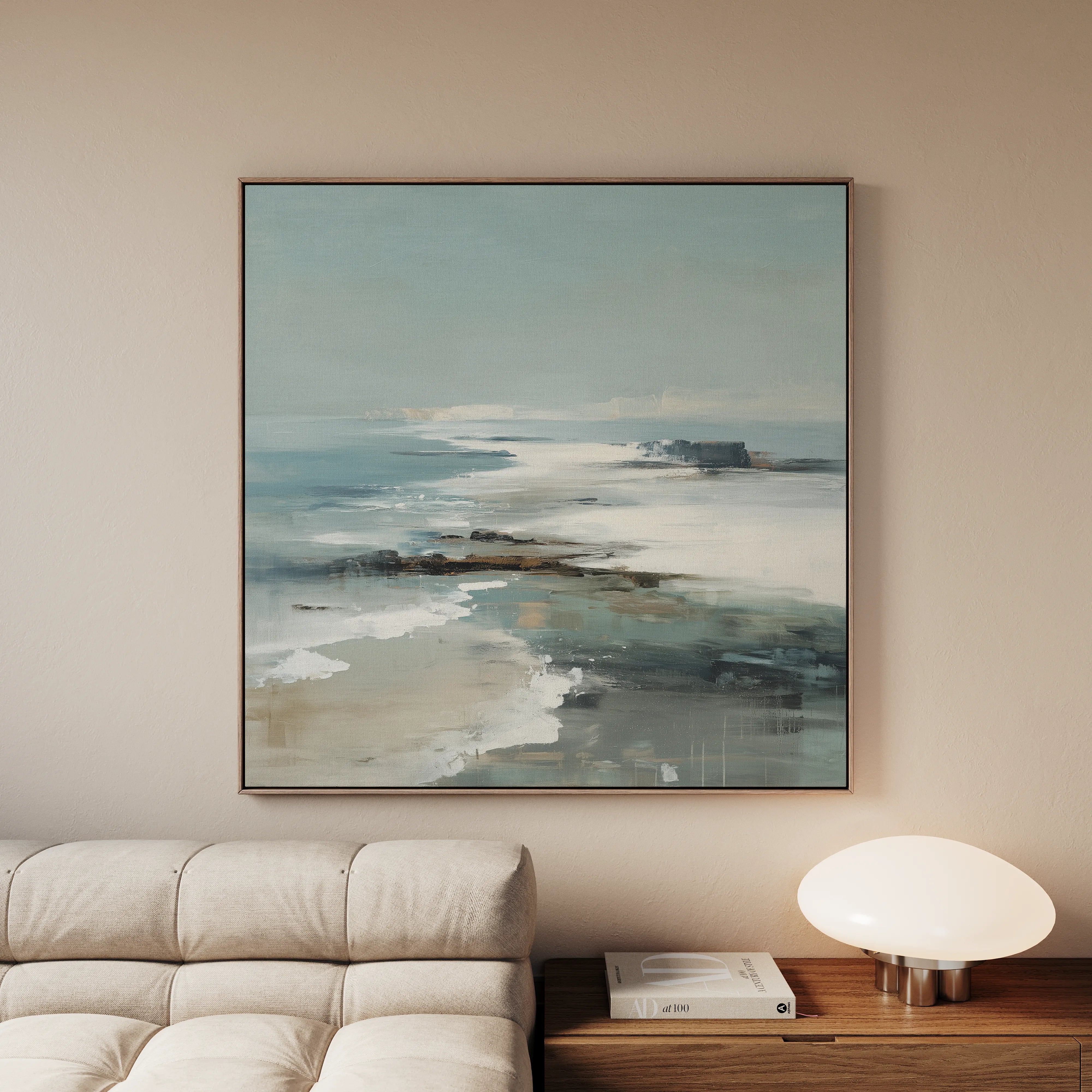 Abstract 730 Canvas Art 60 x 60 cm / Black