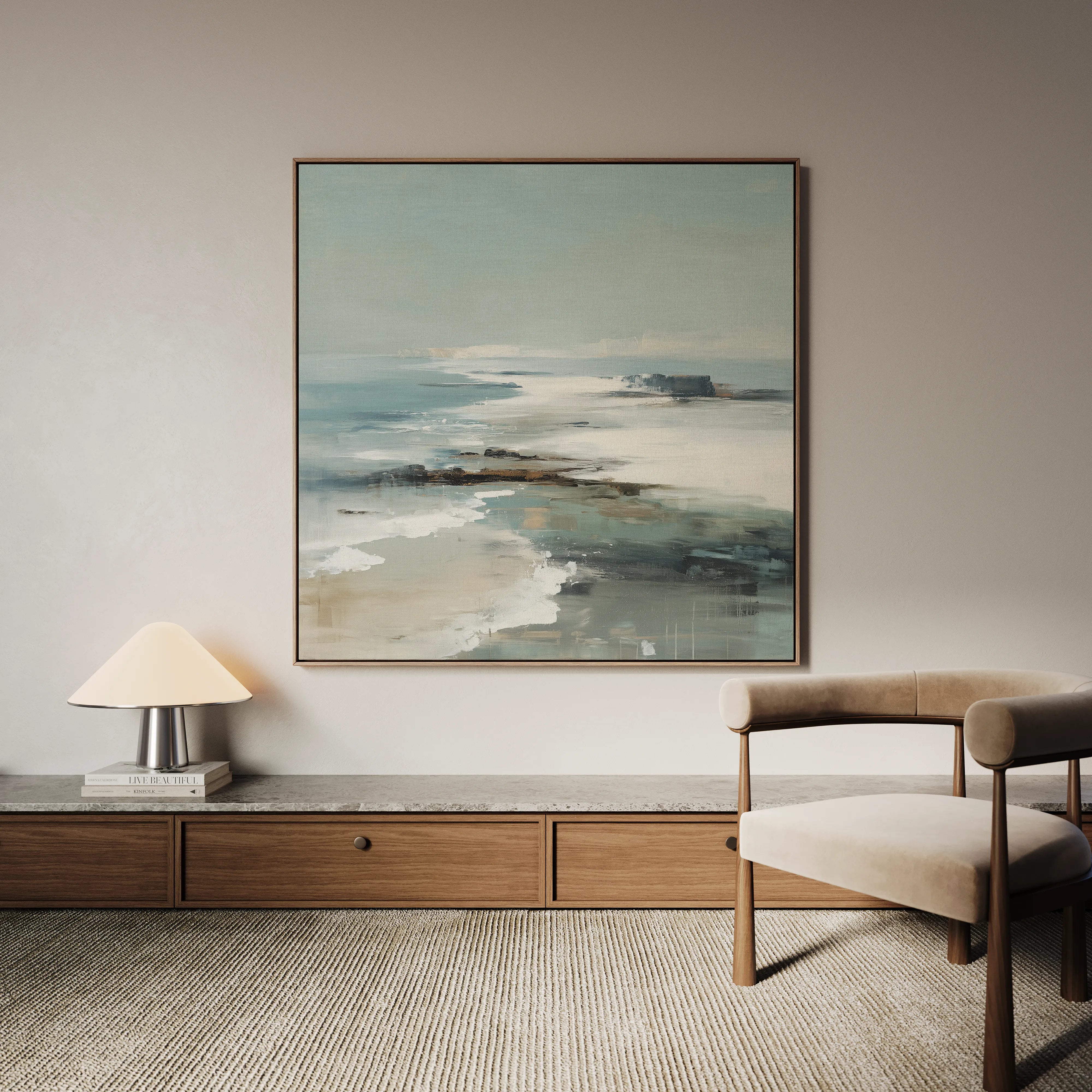 Abstract 730 Canvas Art 60 x 60 cm / Black