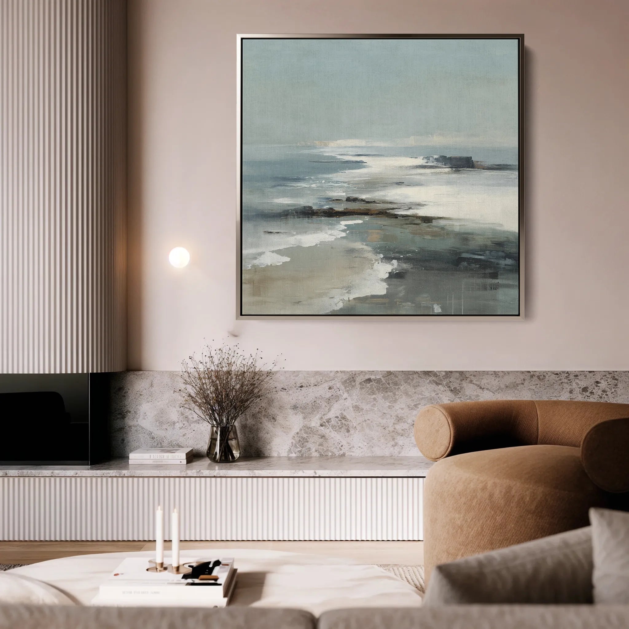 Abstract 730 Canvas Art 60 x 60 cm / Black