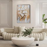 Floral 731 Canvas Art 60 x 40 cm / Black