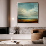 Abstract 733 Canvas Art 60 x 60 cm / Black