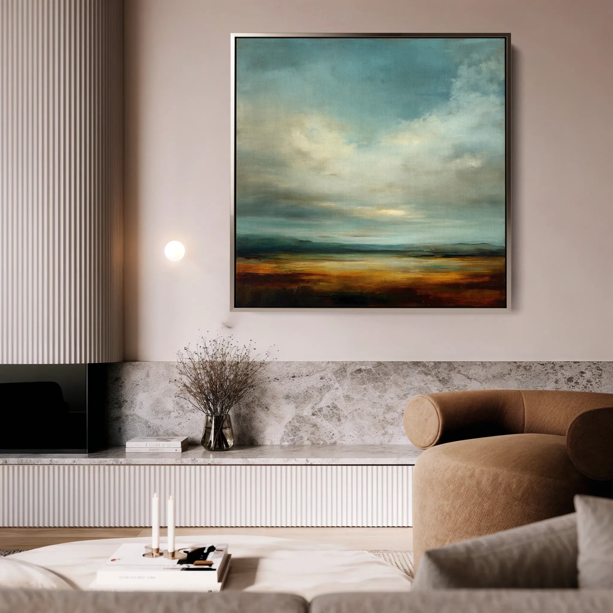 Abstract 733 Canvas Art 60 x 60 cm / Black