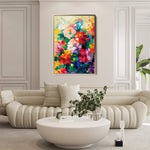 Floral 733 Canvas Art 60 x 40 cm / Black