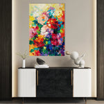 Floral 733 Canvas Art 60 x 40 cm / Black