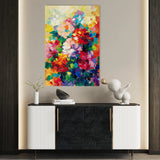 Floral 733 Canvas Art 60 x 40 cm / Black