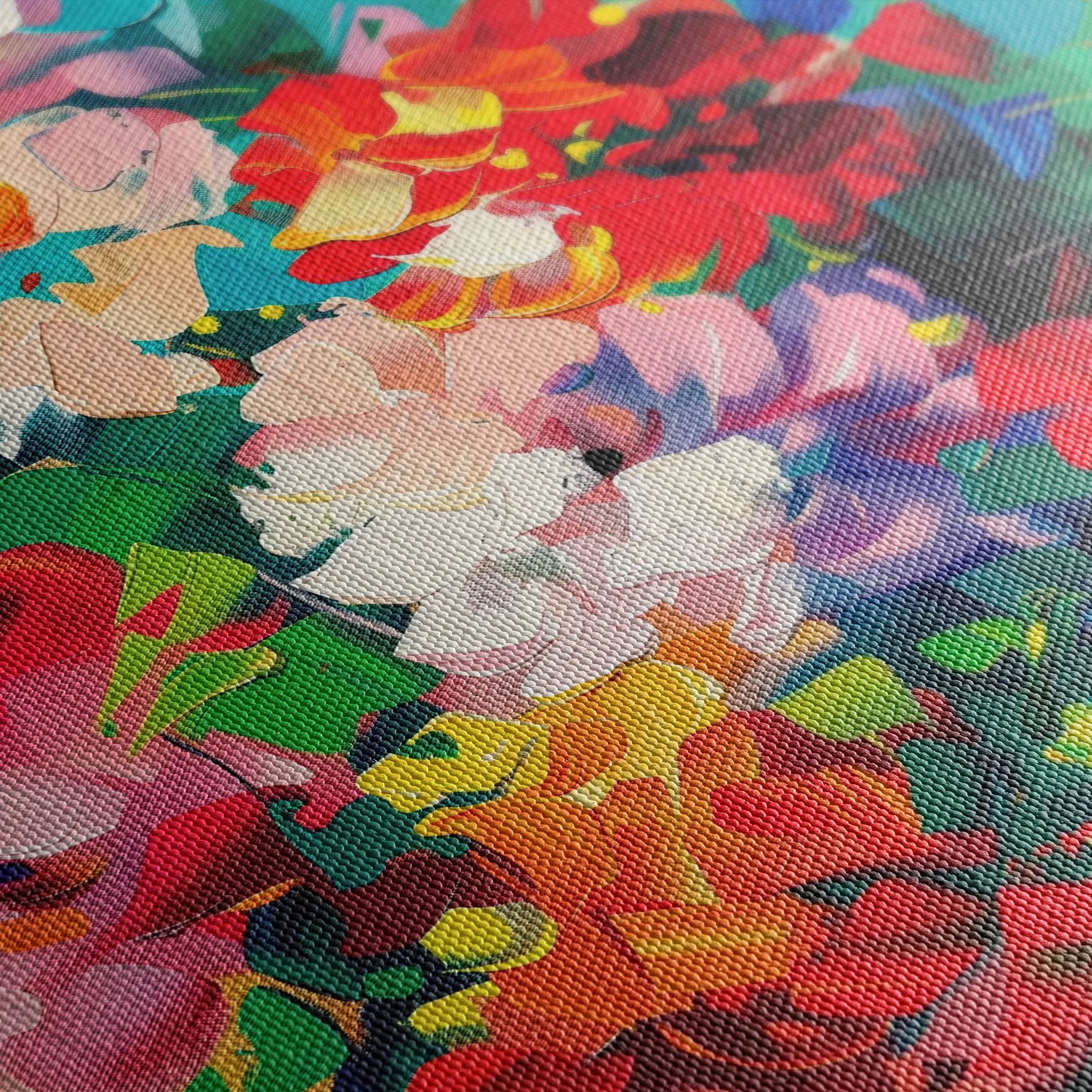 Floral 733 Canvas Art 60 x 40 cm / Black