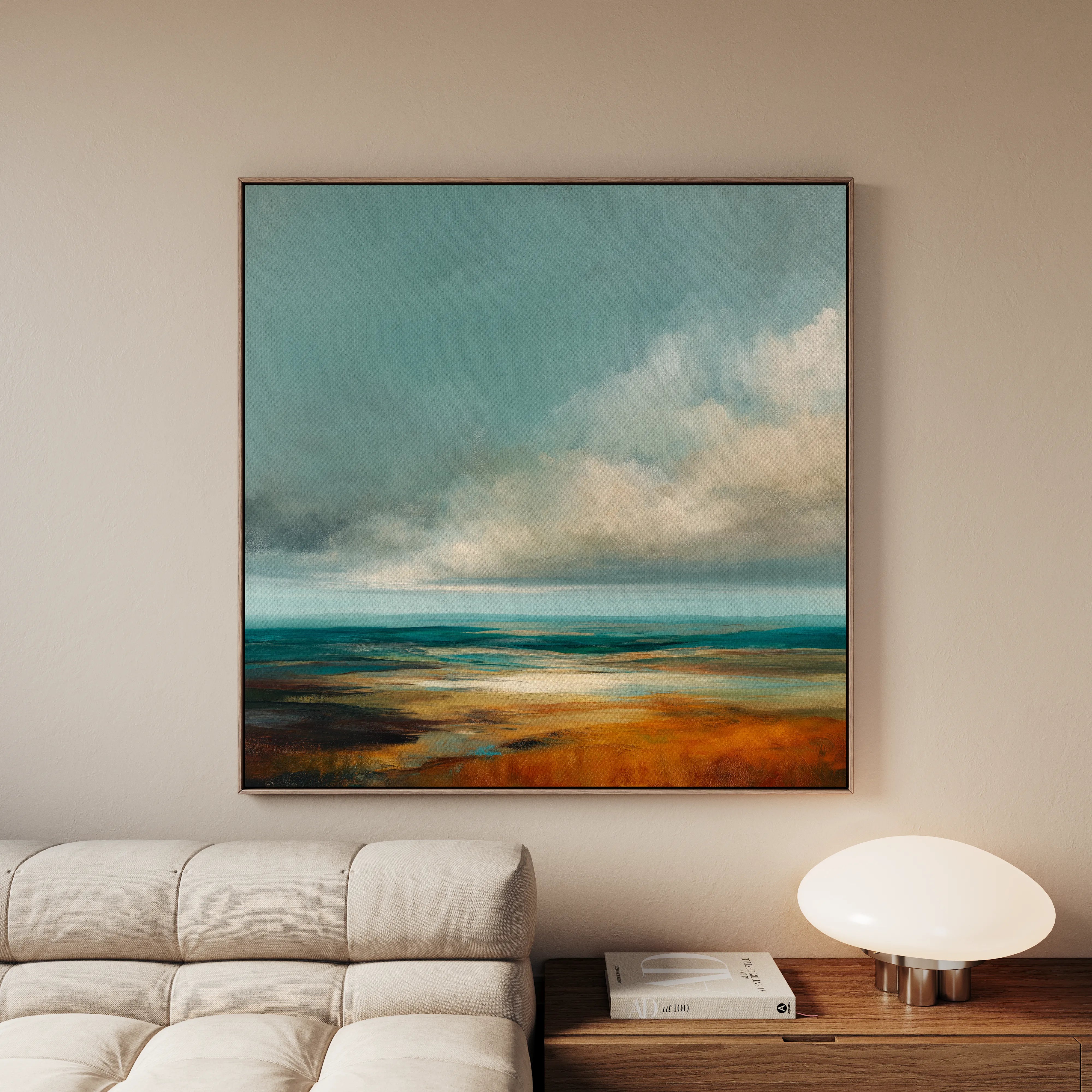 Abstract 734 Canvas Art 60 x 60 cm / Black