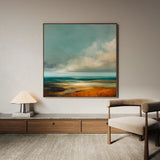 Abstract 734 Canvas Art 60 x 60 cm / Black