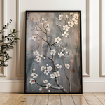 Floral 734 Canvas Art 60 x 40 cm / Black