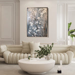 Floral 734 Canvas Art 60 x 40 cm / Black
