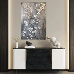 Floral 734 Canvas Art 60 x 40 cm / Black