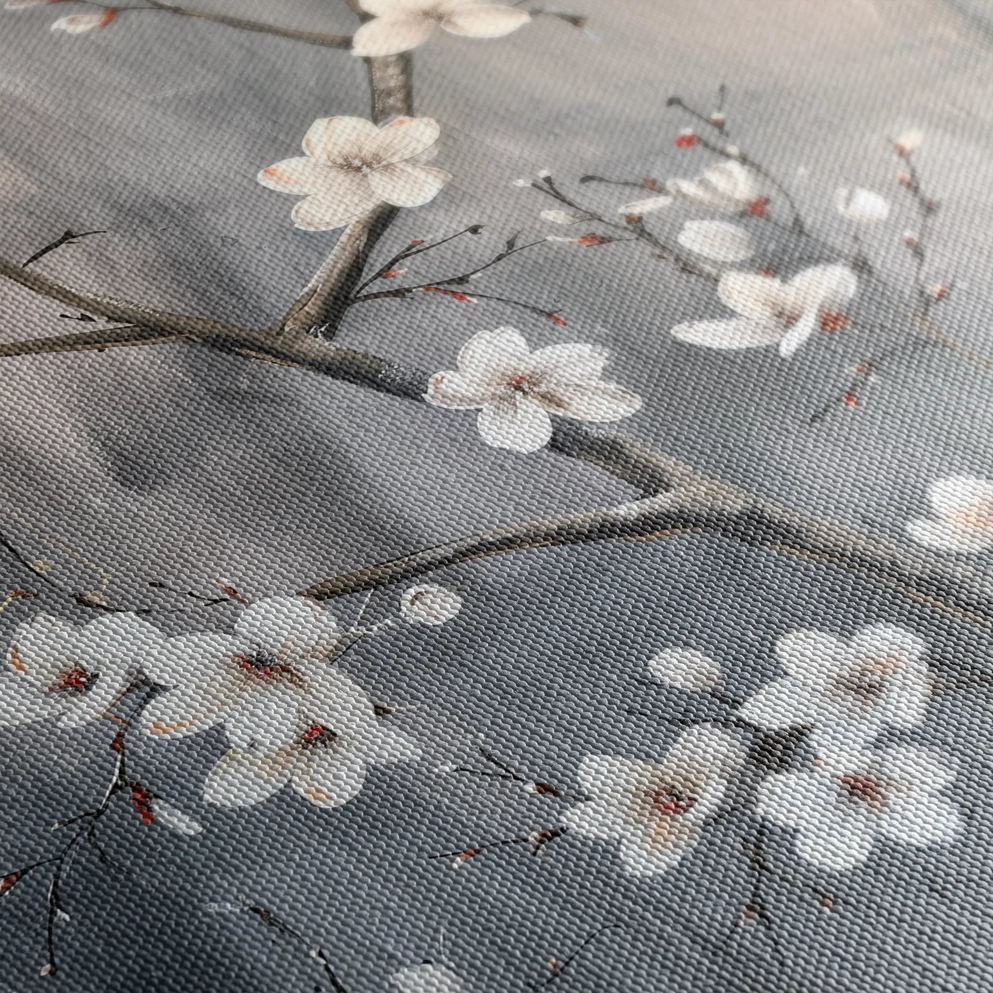 Floral 734 Canvas Art 60 x 40 cm / Black